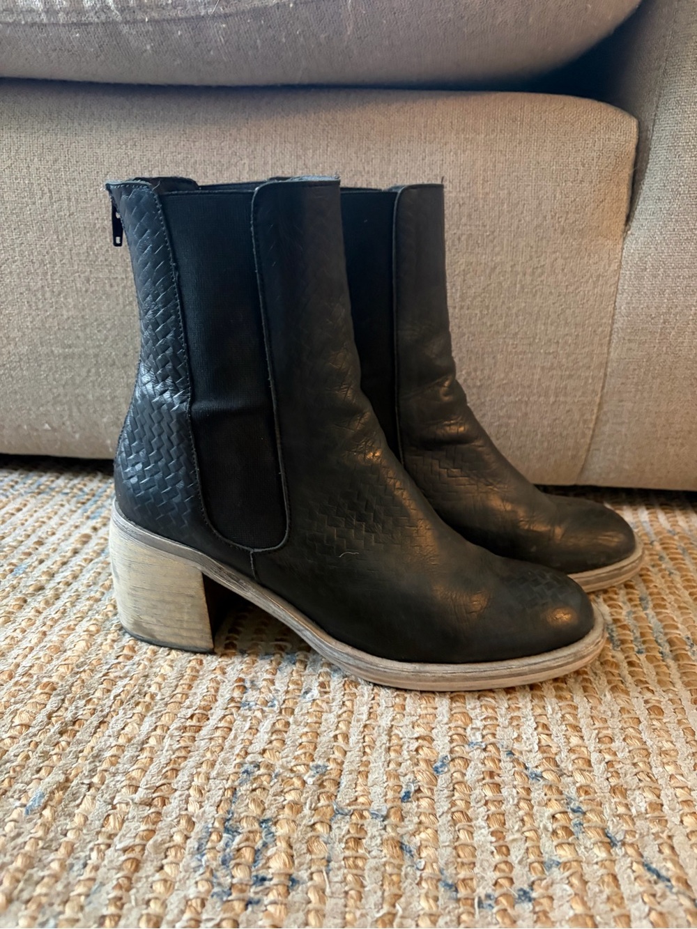 Free People Black Women's Ankle Boots - Classic Leather Chelsea Style